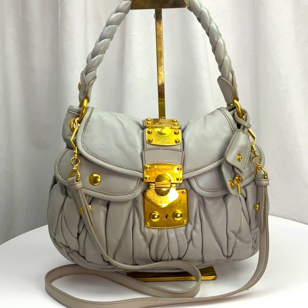MIU MIU MiuMetalesse leather bag 2way